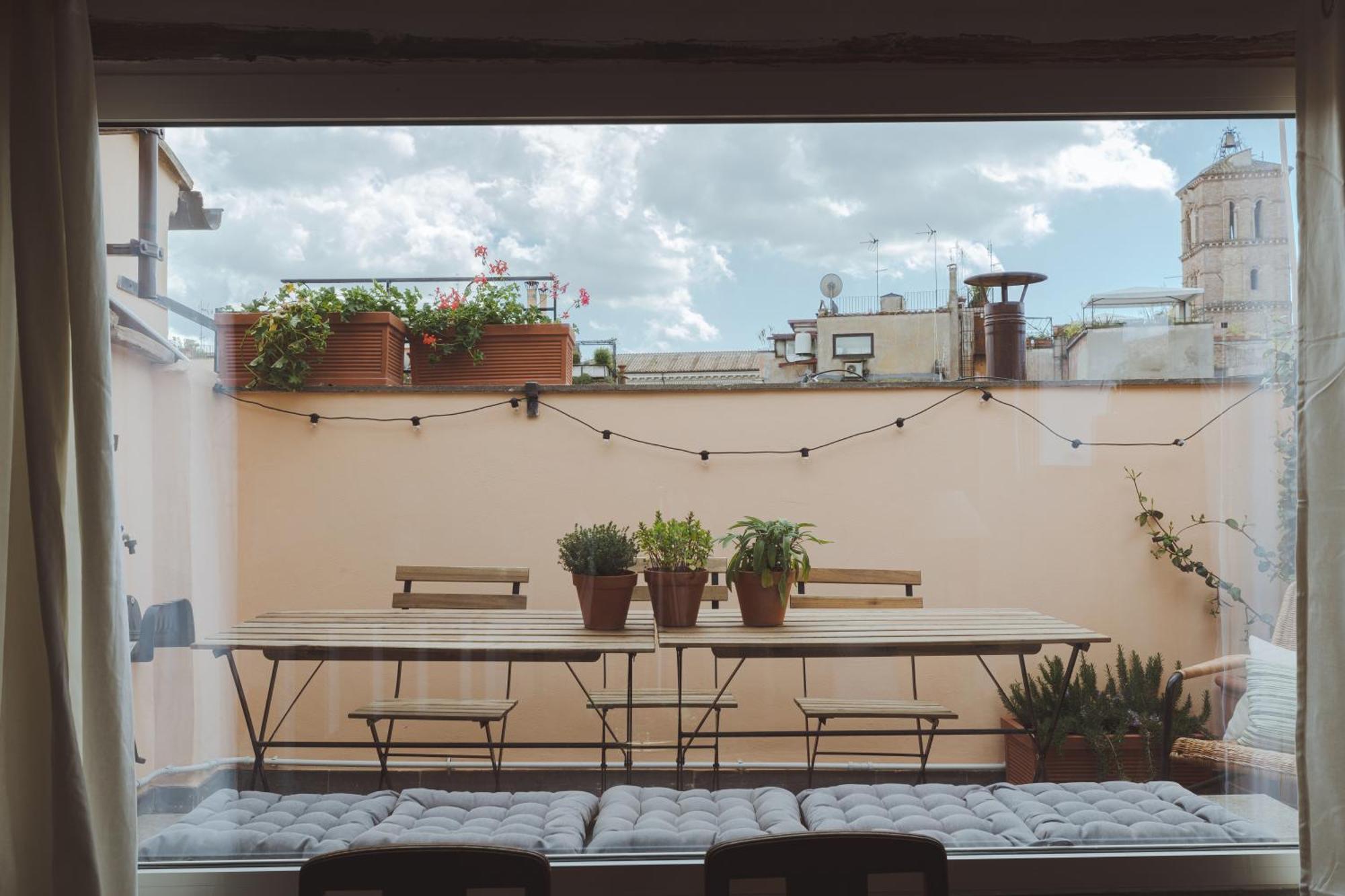 Amazing Penthouse With Terrace And Rooftop In Trastevere Róma Kültér fotó
